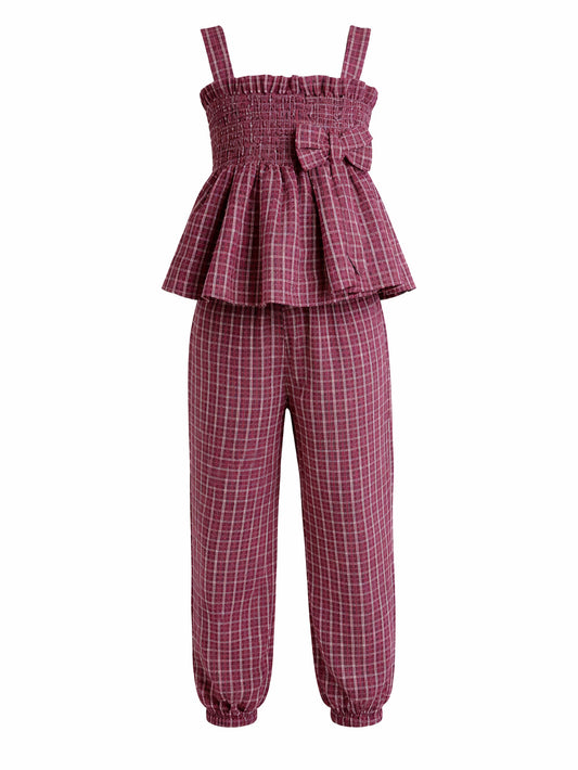 Berry Check Charm Co-ord Set