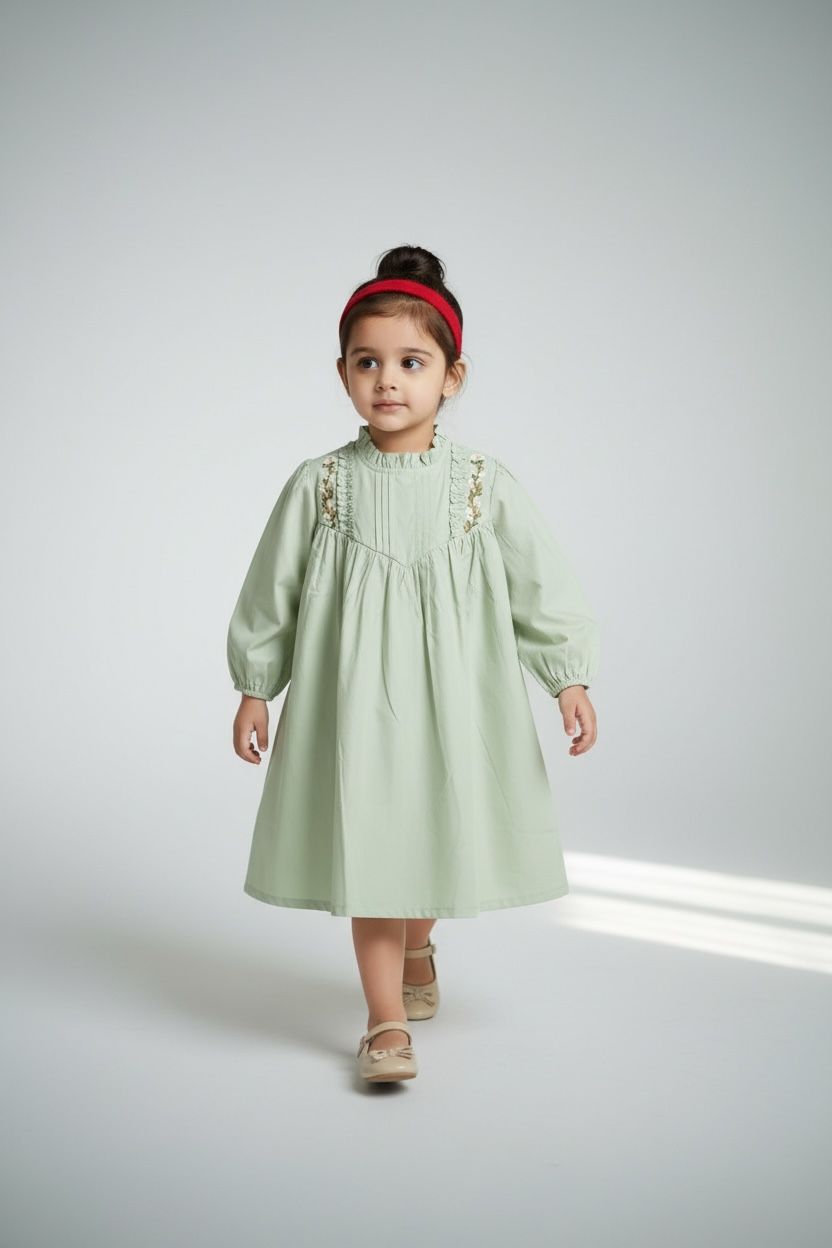 Sage Meadow Embroidered Dress