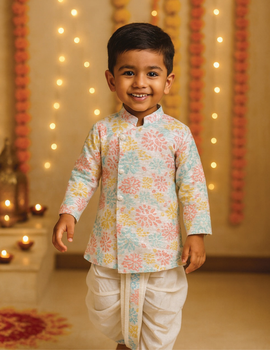 TAARA FLORAL DHOTI KURTA SET